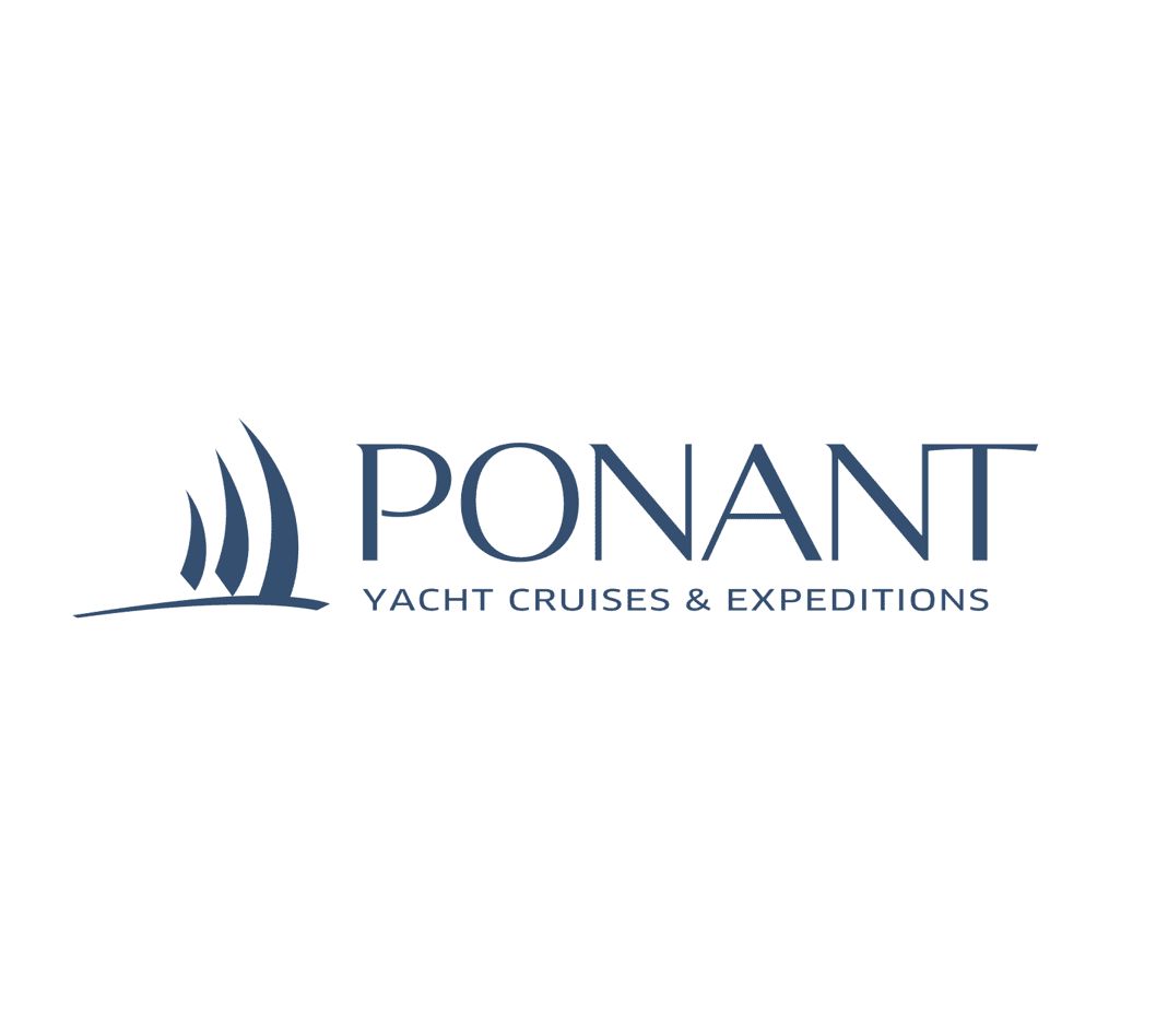 Ponant Yacht Cruises & Expeditions logo with sailing ship icon
